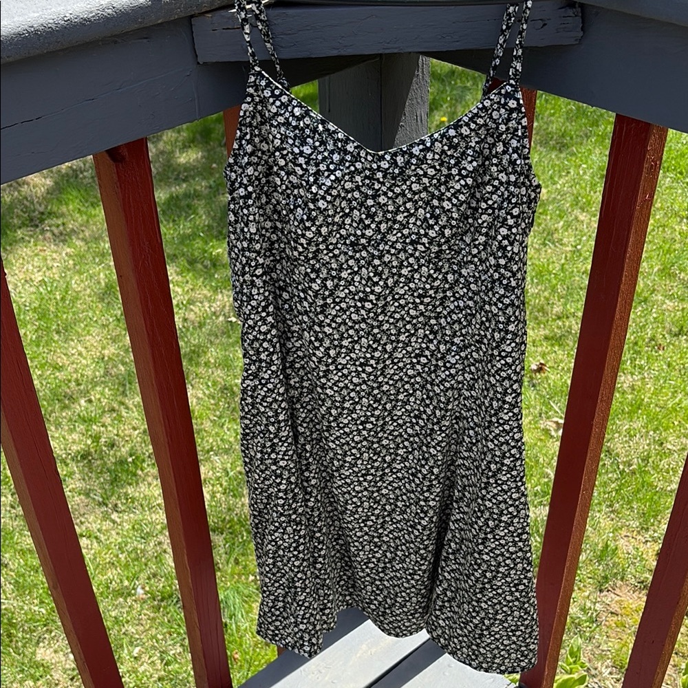 Hollister Black and White Floral Mini Dress